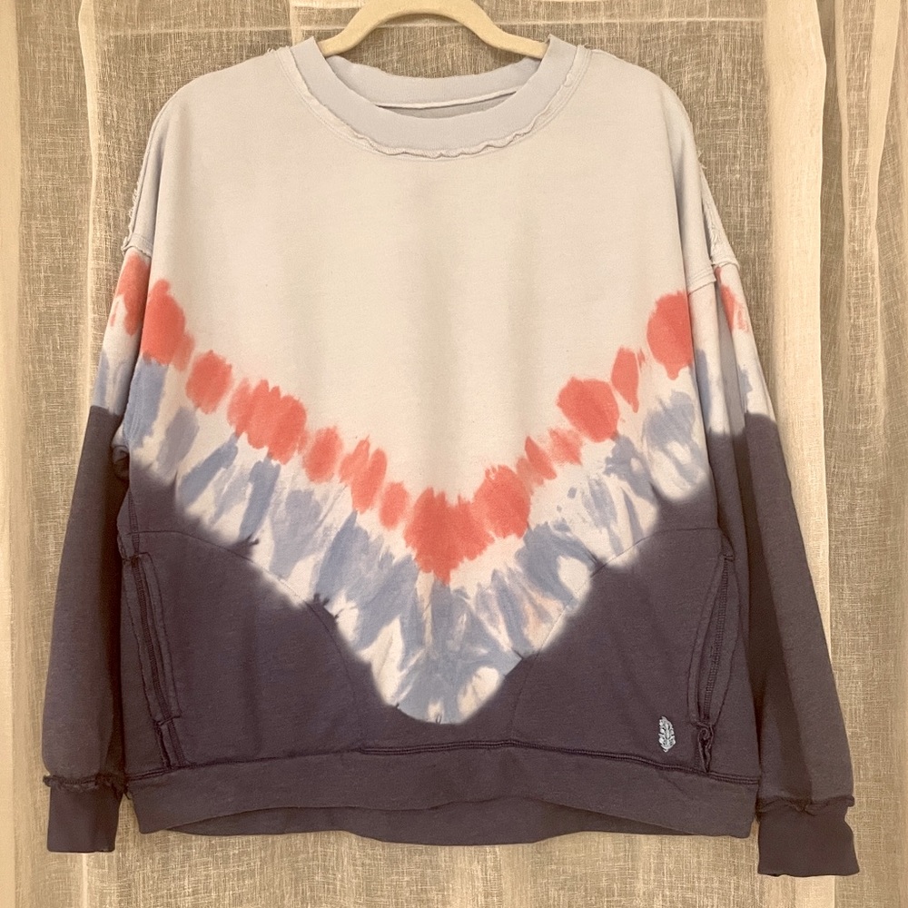 Free People Tie Dyed Oversized Sweatshirt